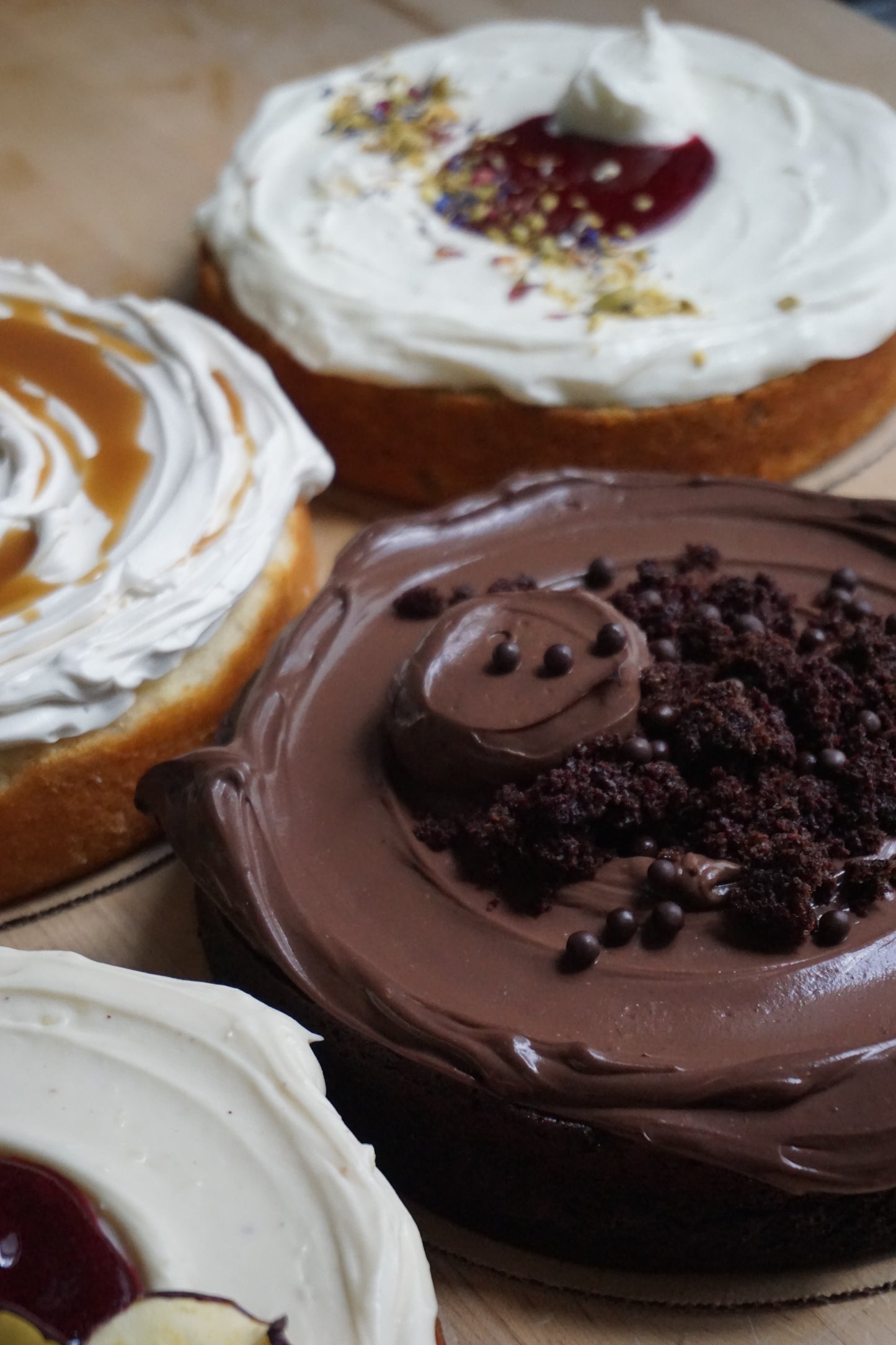 Chocolate Pecan Praline Table Cake