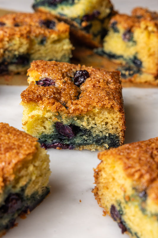 Blueberry Lime Ricotta Crumb Cake
