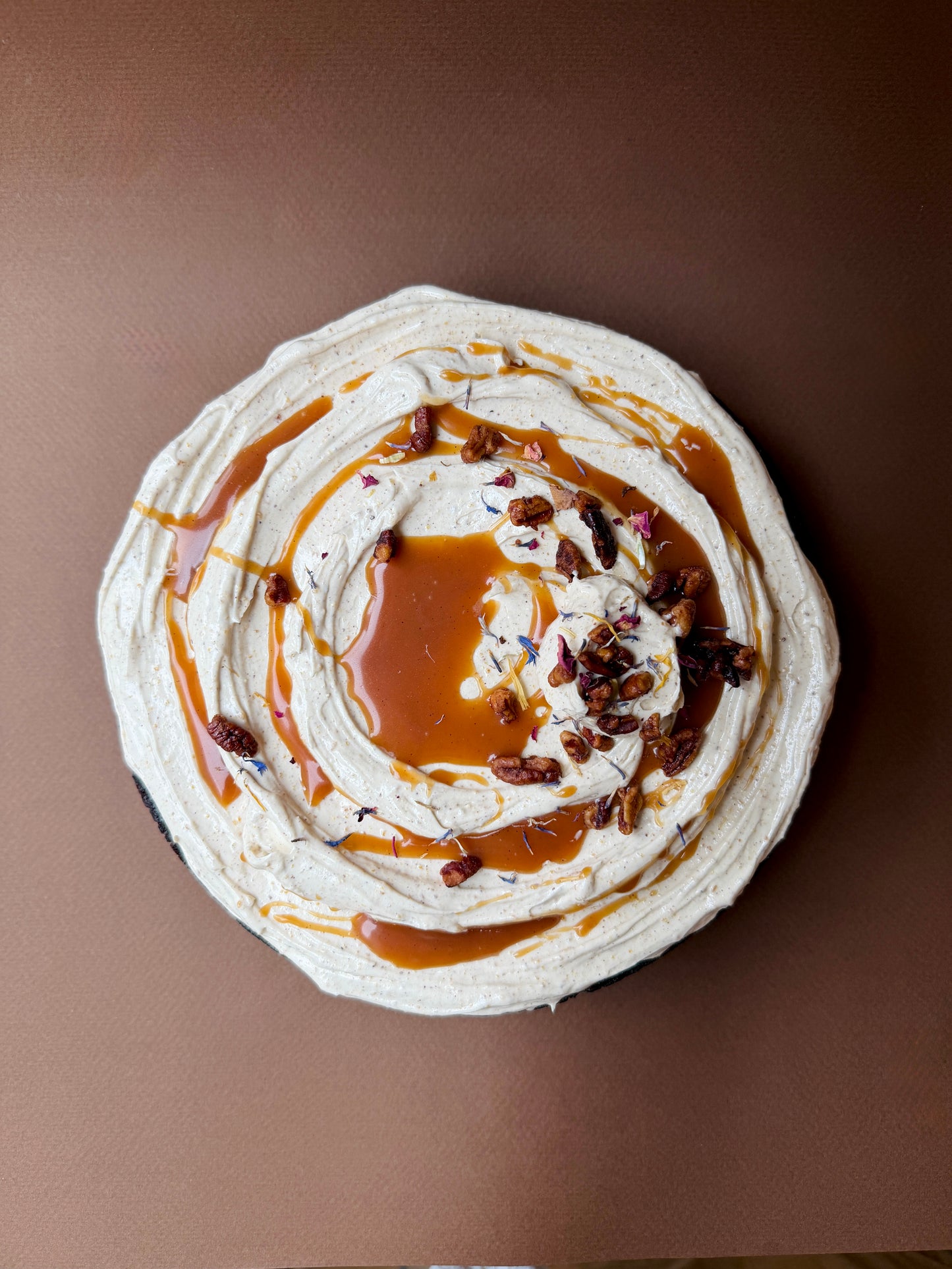 Chocolate Pecan Praline Table Cake