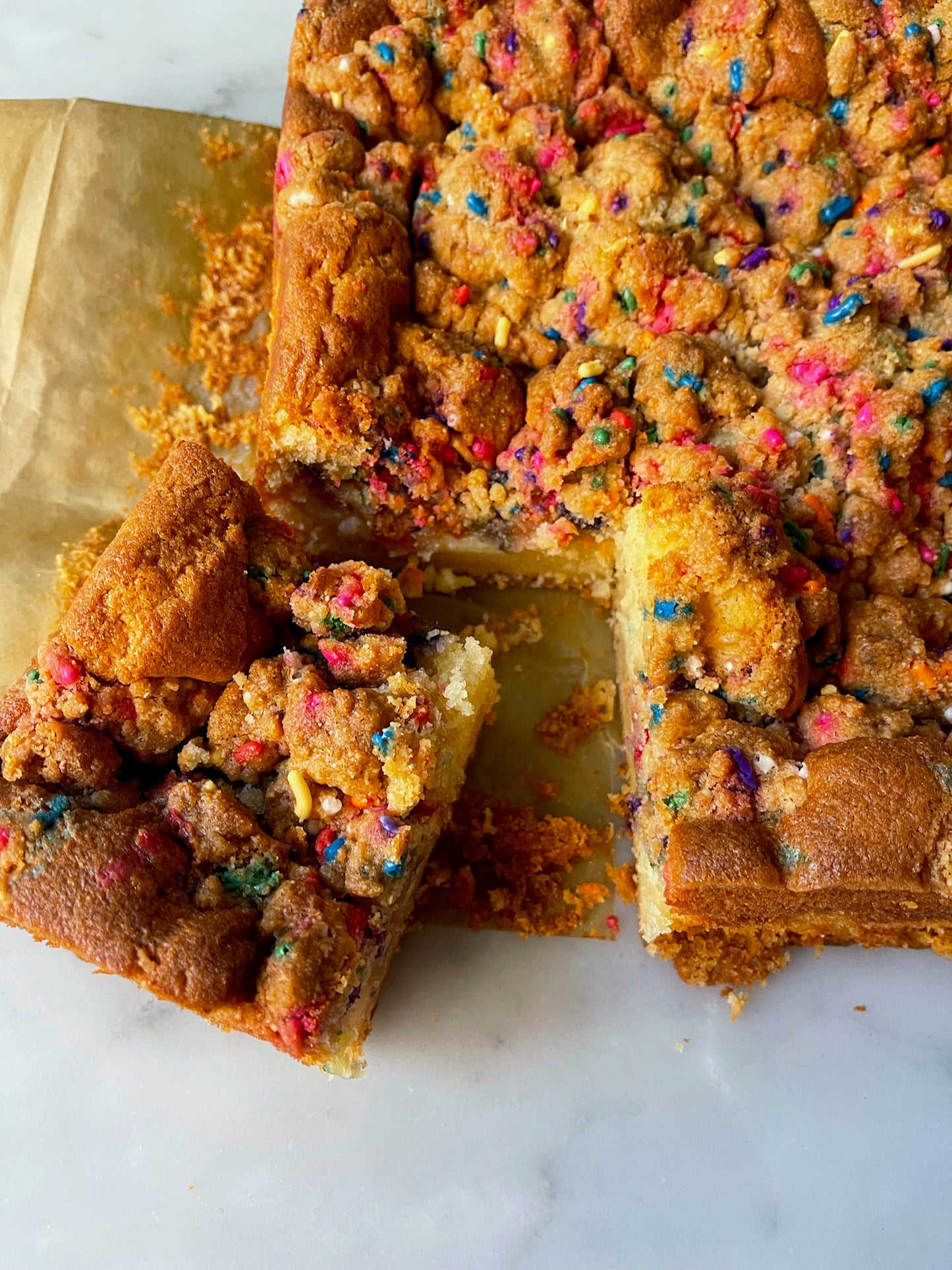 Vanilla Funfetti Birthday Crumb Cake